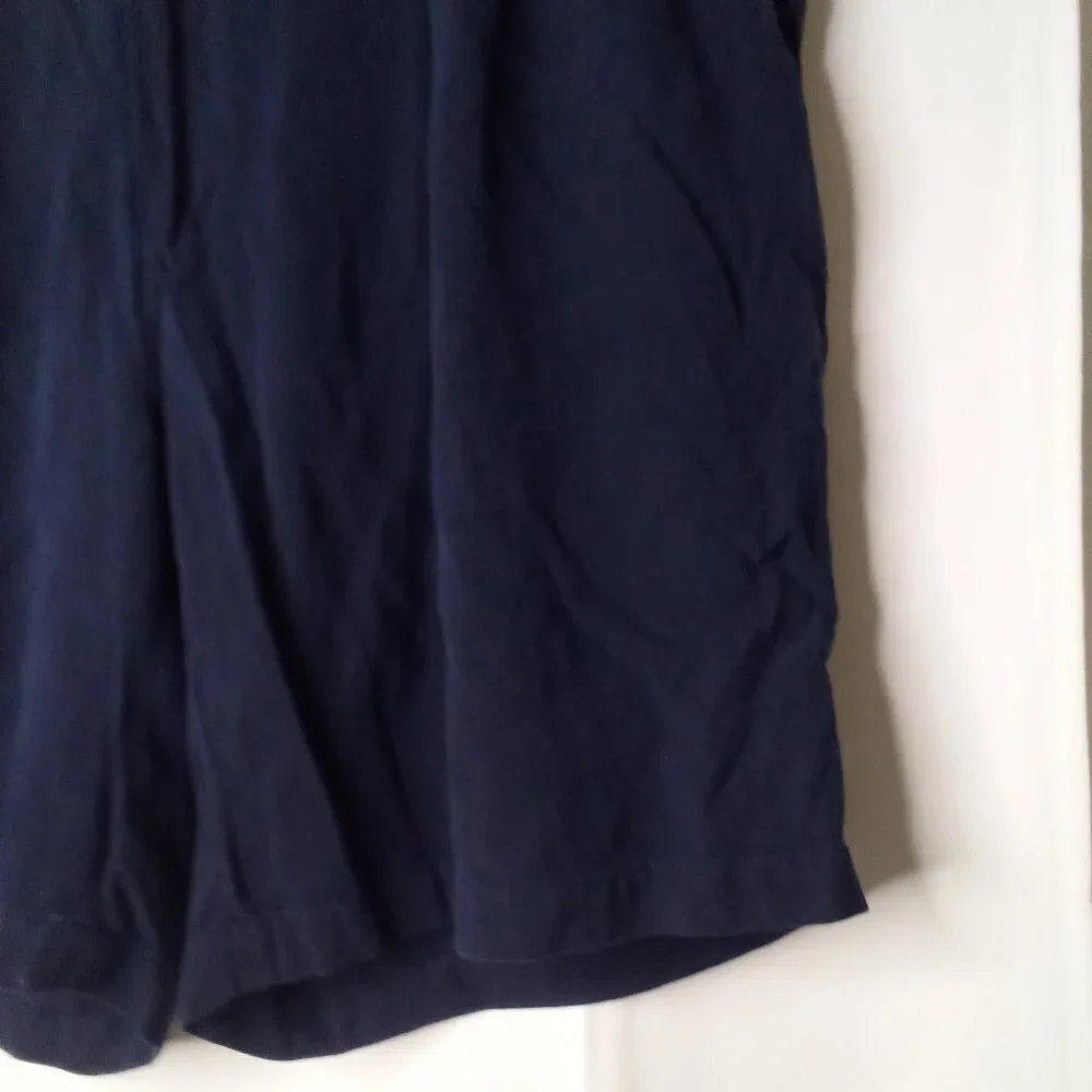 Tommy Bahama Shorts Men 42 100% Silk Pleated Casual Blue